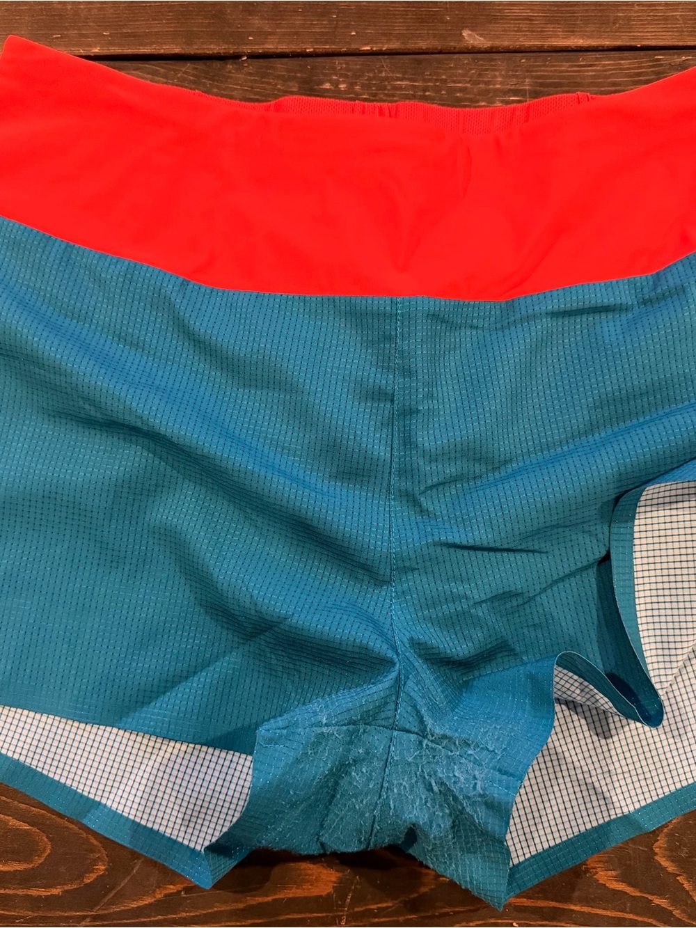 La Sportiva Blue and Orange Running Shorts